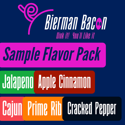 Sample Flavor Pack: Jalapeño, Cajun, Black Pepper, Apple Cinnamon, Prime Rib